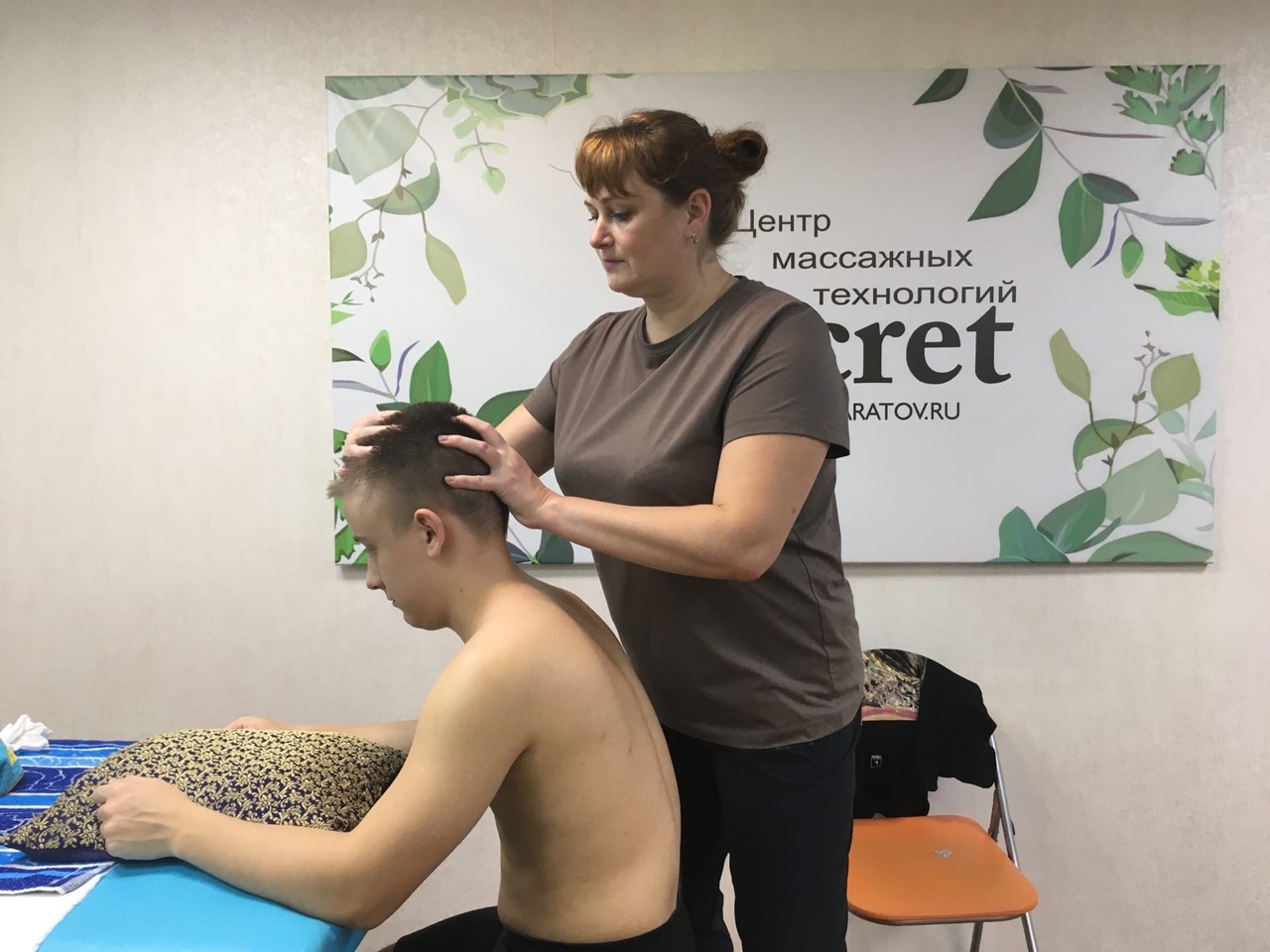 Массаж головы в Школе массажа Секрет!